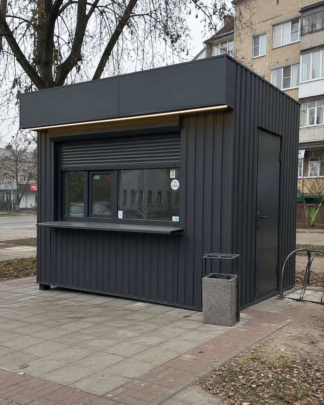 торговий кіоск із металопрофілю